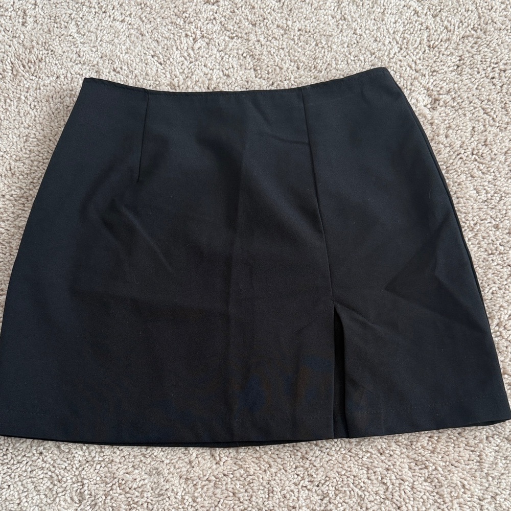 Black mini skirt